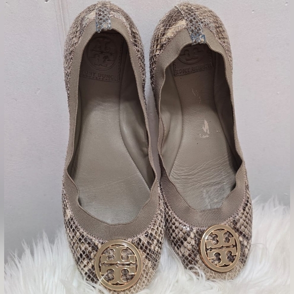 Tory Burch Caroline Skin Print Ballet Flats Size 8M🌴 - Picture 5 of 8